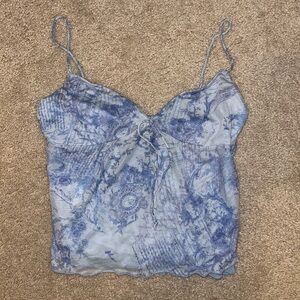 White Fox Boutique Blue Floral Camisole